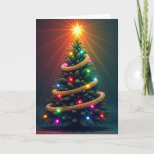 Tarjeta de Navidad del Árbol Majestuoso