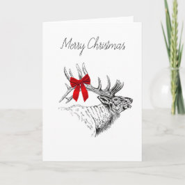 Tarjeta de Navidad del arco de los alces - espacio