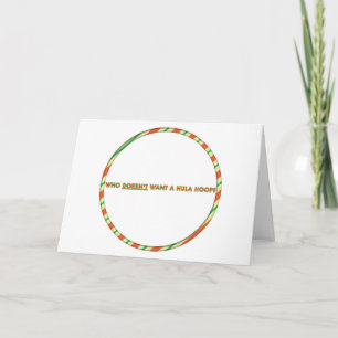 Tarjeta de Navidad del aro de Hula
