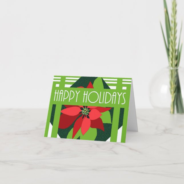 Tarjeta de Navidad del art déco (Anverso)