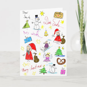 Tarjeta de Navidad del arte de los niños para los