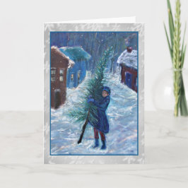 Tarjeta de Navidad del arte del cuento de Dicken