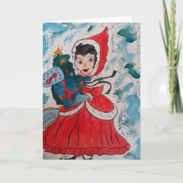 Tarjeta de Navidad del ayudante de Santa