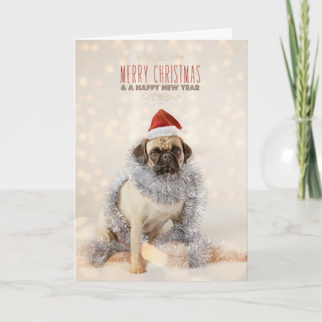 Tarjeta de Navidad del barro amasado (Anverso)