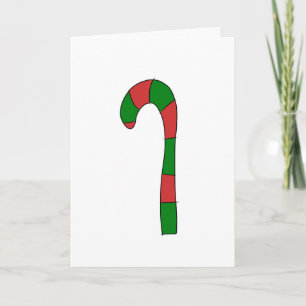 Tarjeta de Navidad del bastón de caramelo