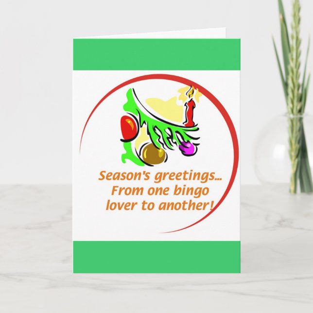 Tarjeta de Navidad del bingo (Anverso)