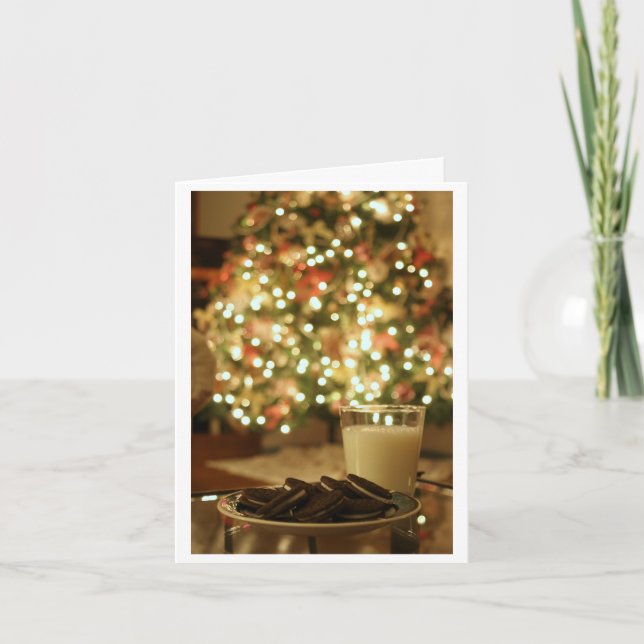 Tarjeta de Navidad del bocado de Santa (Anverso)