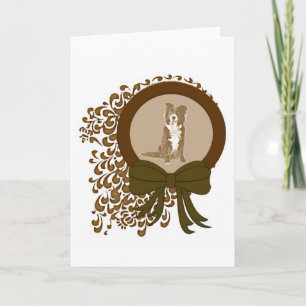 Tarjeta de Navidad del border collie