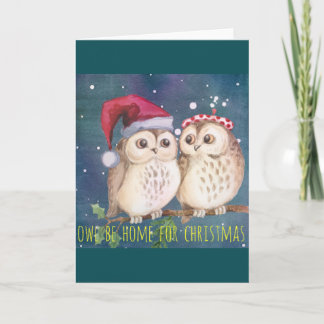 Tarjeta de Navidad del búho