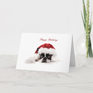 Tarjeta de Navidad del bulldog francés