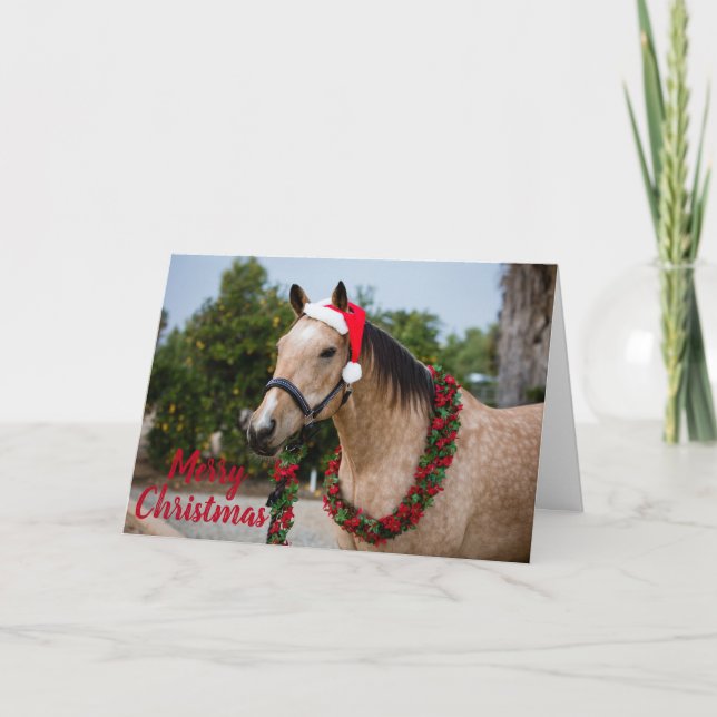 Tarjeta de Navidad del caballo (Anverso)
