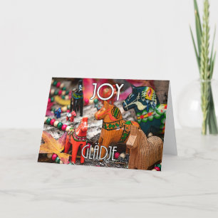 Tarjeta de Navidad del Caballo Dala Sueco
