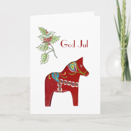 Tarjeta de Navidad del caballo de Dala