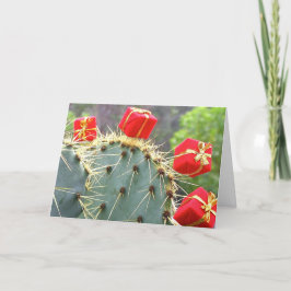 Tarjeta de Navidad del cactus de Debra Lee Baldwin