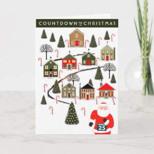 Tarjeta de Navidad del Calendario de Adviento