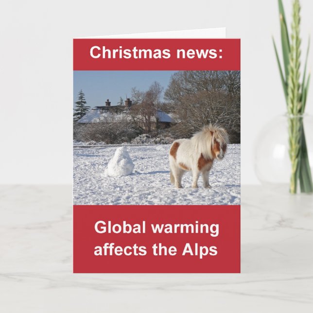 Tarjeta de Navidad del calentamiento del planeta (Anverso)