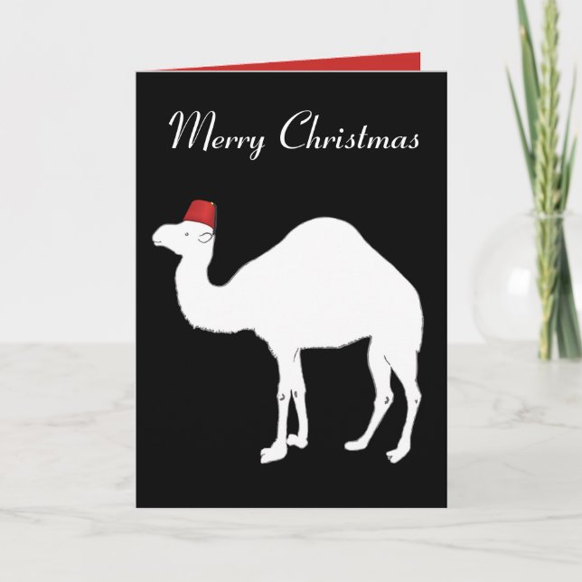 Tarjeta de Navidad del camello (Anverso)