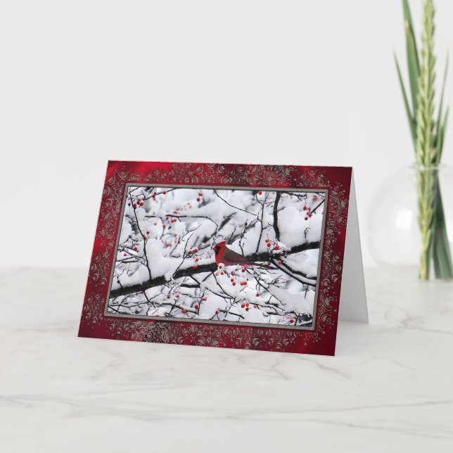 Tarjeta de Navidad del cardenal 6154 (Anverso)