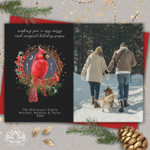 Tarjeta de Navidad del Cardinal Yule Solsticio de