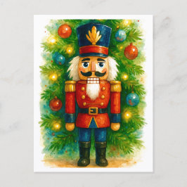 Tarjeta de Navidad del Cascanueces Festivo
