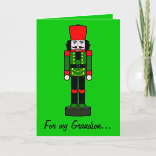 Tarjeta de Navidad del cascanueces para un nieto