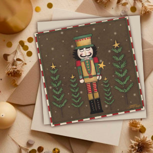 Tarjeta de Navidad del Cascanueces Soñoliento