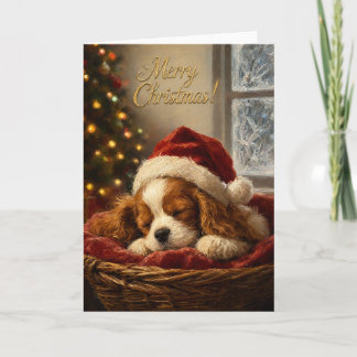 Tarjeta de Navidad del Cavalier King Charles Spani