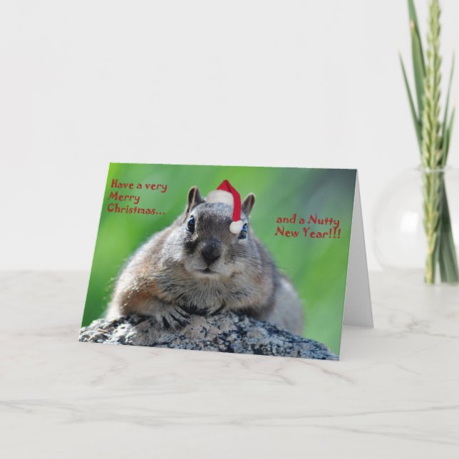 Tarjeta de Navidad del Chipmunk (Anverso)