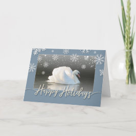 Tarjeta de Navidad del Cisne Feliz