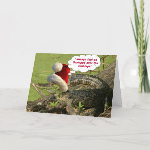 Tarjeta de Navidad del cocodrilo