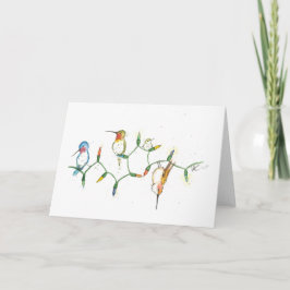 Tarjeta de Navidad del colibrí