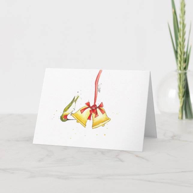 Tarjeta de Navidad del colibrí (Anverso)