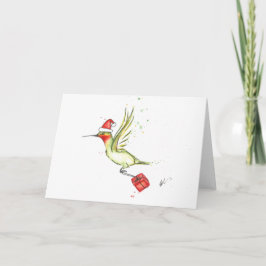 Tarjeta de Navidad del colibrí