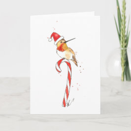 Tarjeta de Navidad del colibrí