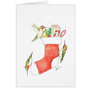 Tarjeta de Navidad del colibrí