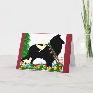 Tarjeta de Navidad del collie