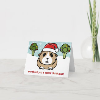 Tarjeta de Navidad del conejillo de Indias del