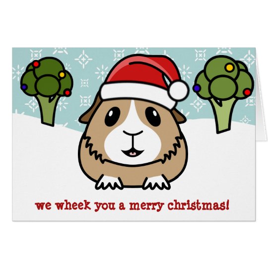 Tarjeta de Navidad del conejillo de Indias del