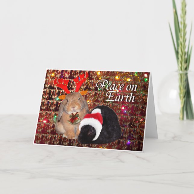 Tarjeta de Navidad del conejito 8 (Anverso)
