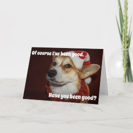 Tarjeta de Navidad del Corgi