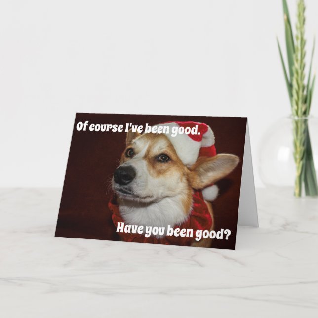 Tarjeta de Navidad del Corgi (Anverso)