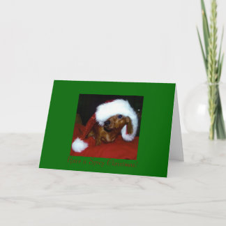 Tarjeta de Navidad del Dachshund