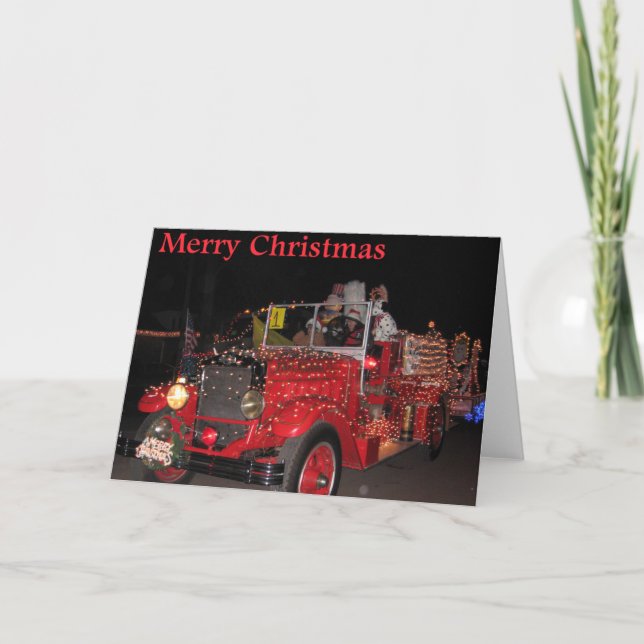 Tarjeta de Navidad del desfile de la luz eléctrica (Anverso)