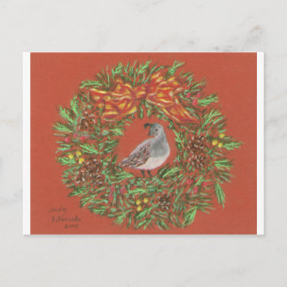 tarjeta de Navidad del desierto de las codornices