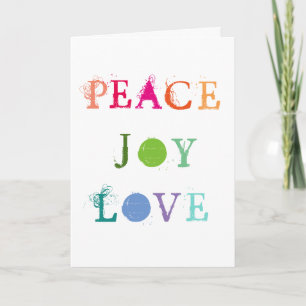 Tarjeta de Navidad del día de fiesta de la paz, de