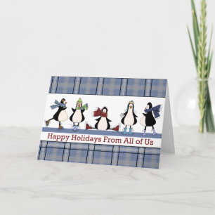Tarjeta de Navidad del día de fiesta del grupo del