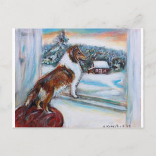 Tarjeta de Navidad del día de fiesta del perro