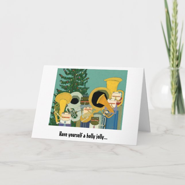 tarjeta de Navidad del día de fiesta muscial (Anverso)