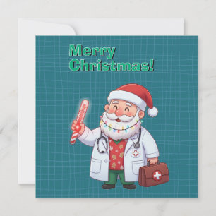 Tarjeta de Navidad del Doctor Médico Santa Claus