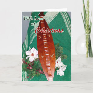 Tarjeta de Navidad del Dulcimer de la montaña